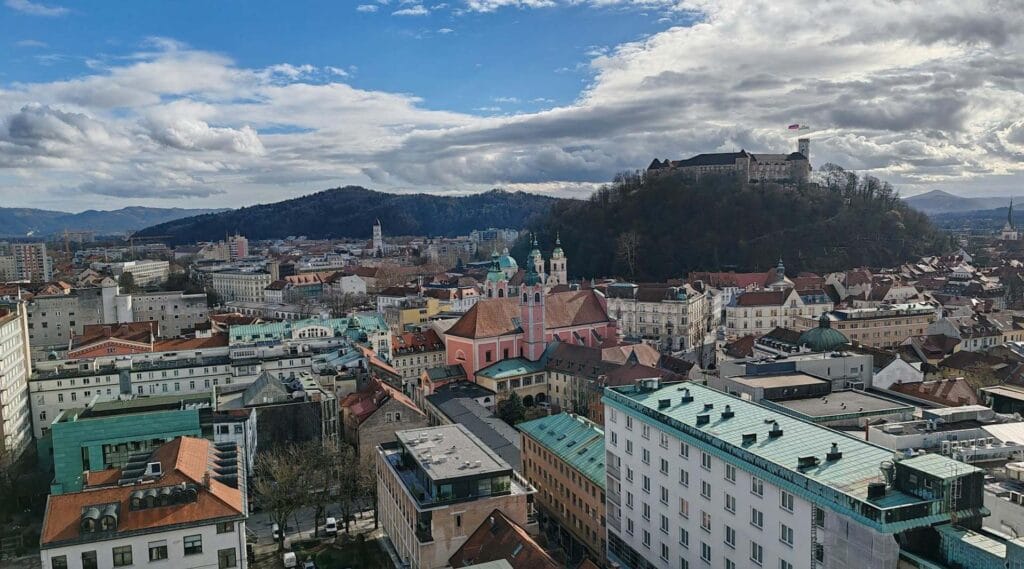 Ljubljana Castle above the Old Town
