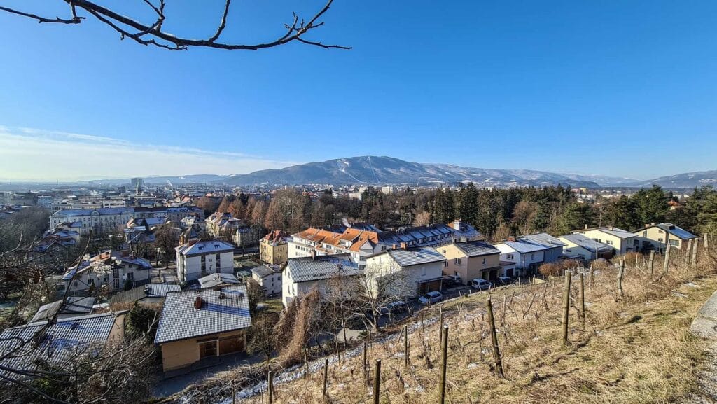 Maribor old town along the Drava river
